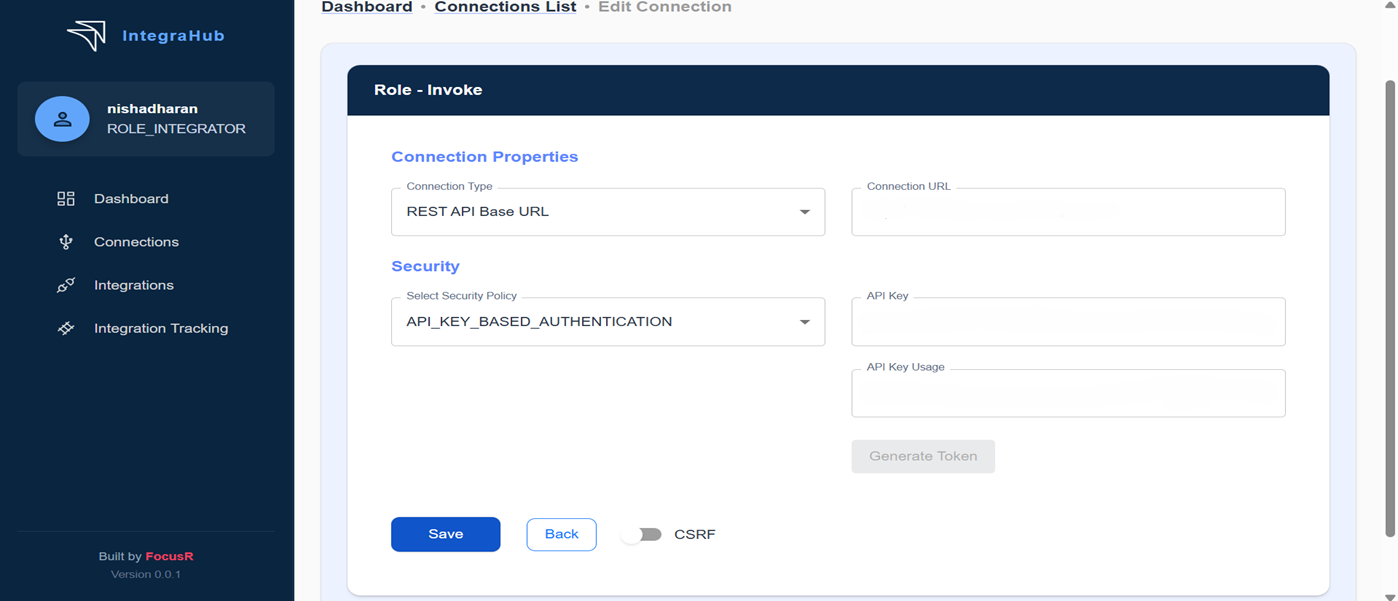 IntegraHub Dashboard